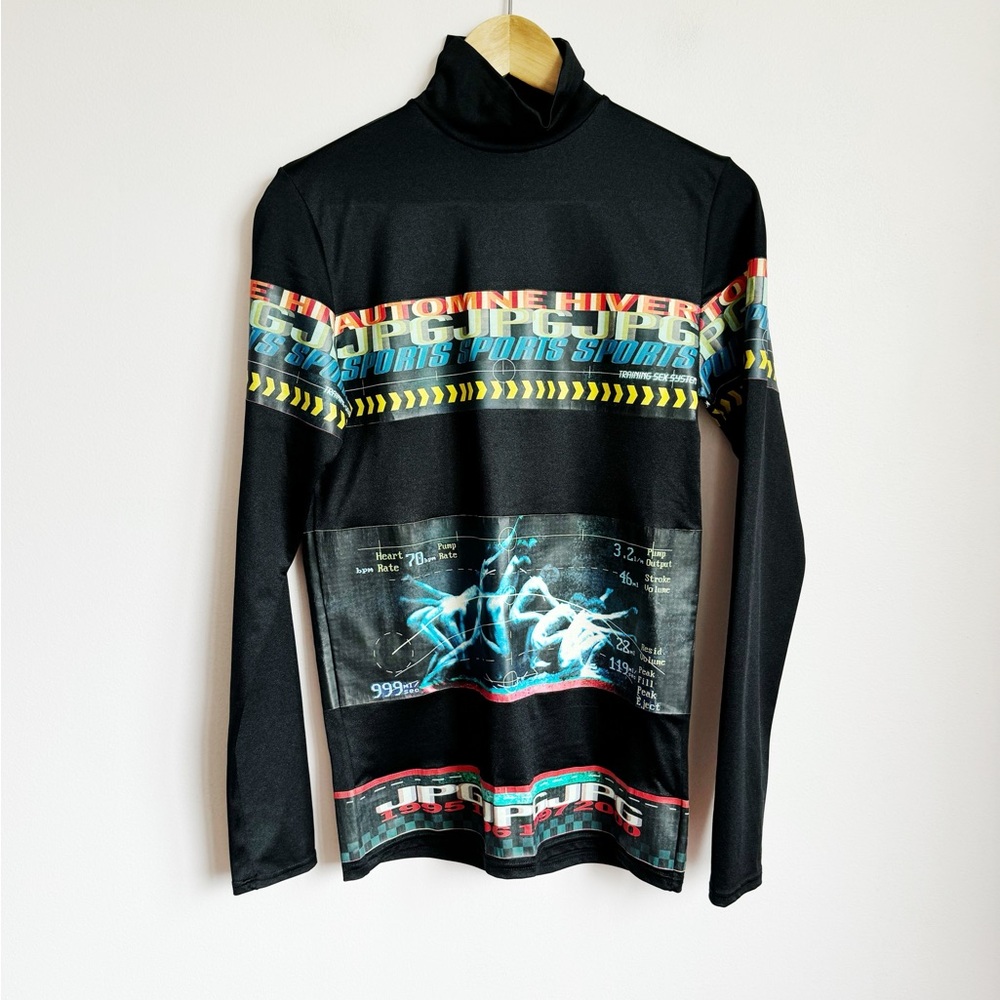 Jean Paul Gaultier Black Multicolor Graphic Top